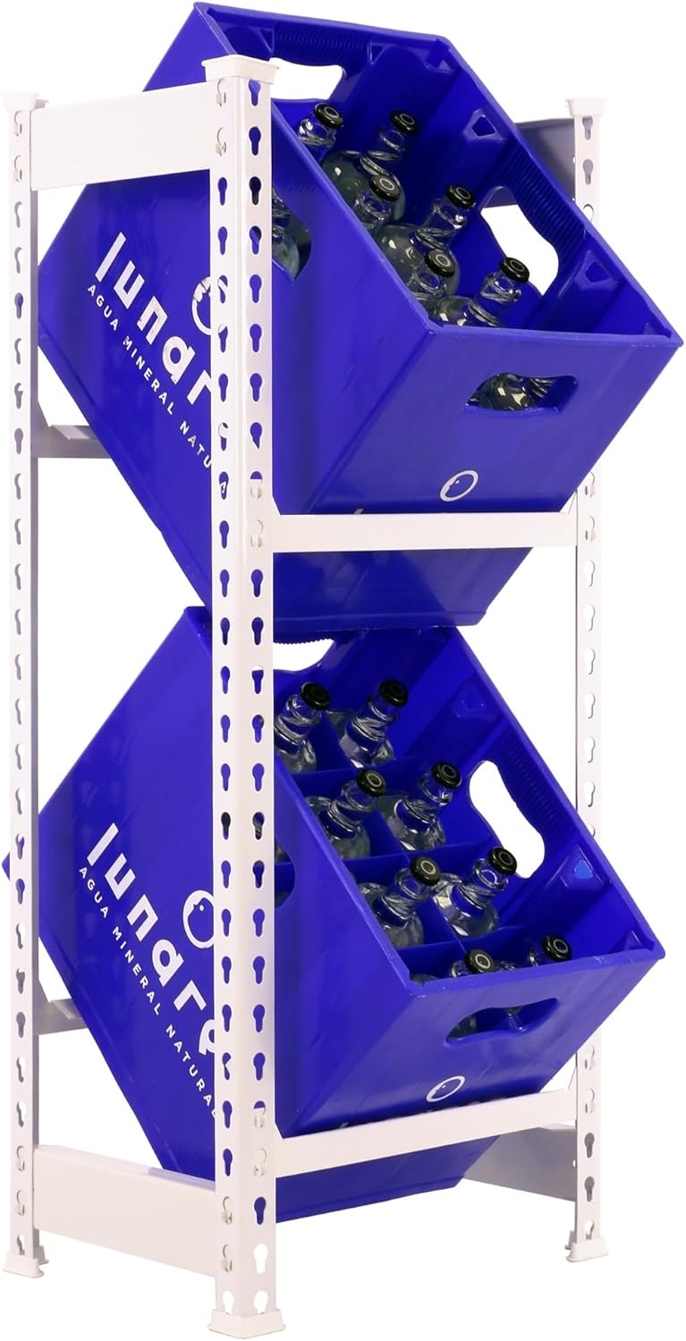 Simonrack Drinks Crate Rack, 4 Boxes, Bottle Rack, Drink Crate Holder, Crate Rack, Antracite - Simonbottle