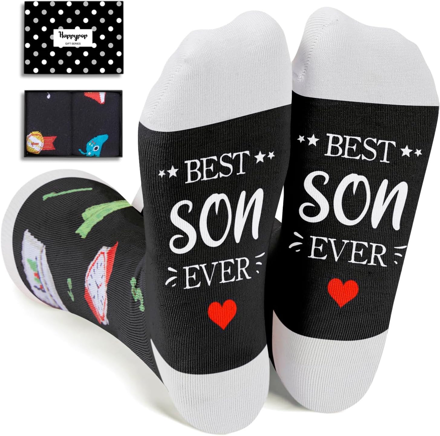 HAPPYPOP Gift Idea for Him - New Dad Gifts, Fathers Day Socks for Grandpa Dad Son