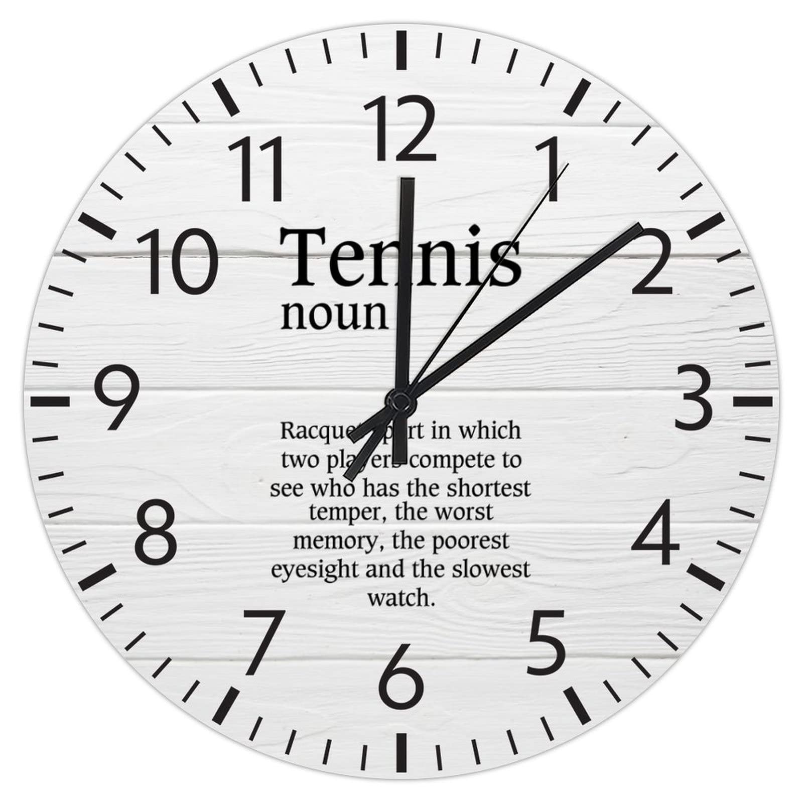 Horloge murale silencieuse Tennie 30cm sans tic-tac chambre