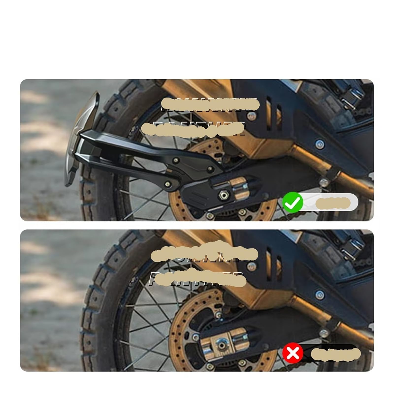 Parafango Posteriore Per CFMOTO 800MT - Nero, PC E Acciaio, Anti-fango, Facile Montaggio - Foto 6