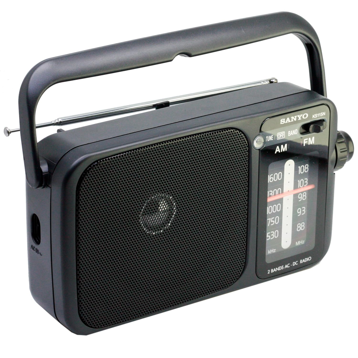 Sanyo KS115N Radio Komputer stacjonarny Am/FM Czerwony/Baterie Kolor Czarny