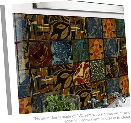 Miniatura 9 de Uonlytech 40 calcomanías de pared Adesivos para Pared De Wall Protector Pegatinas Vintage Azulejos Pegatinas Pegatinas Adhesivos Azulejos Adhesivos