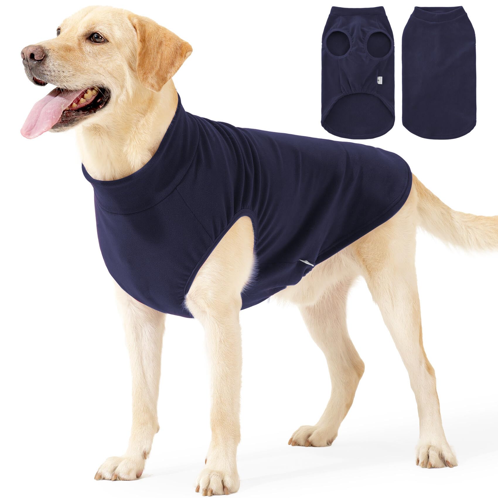 BT Bear Dog Winter Coat,Soft Warm Fleece Pets Jacket Vest for Medium Dogs Large dogs,Blue_XXL
