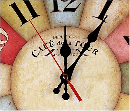 Miniatura 2 de Reloj de pared retro de madera de 12 pulgadas, decoración de granja, relojes de pared decorativos sin tictac, analógico de madera grande, funciona