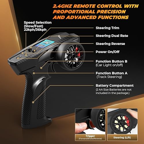 Miniatura 4 de HAIBOXING Camión monstruo a control remoto a escala 118 18859E, 2.4 GHz Control remoto rápido RC Car 22.4 mih 4WD Off-Road Vehículo eléctrico