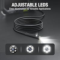 Vista 5 de Endoscopio de doble lente con monitor de 5", Cámara de inspección de boroscopio industrial resistente al agua Teslong NTS500 con lente doble de 0.21