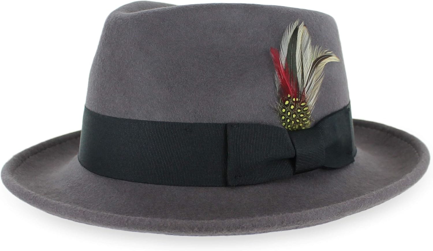 Belfry Gangster 100% Wool Stain Resistant Crushable Dress Fedora in Black Grey Navy Brown Pecan - Image 2