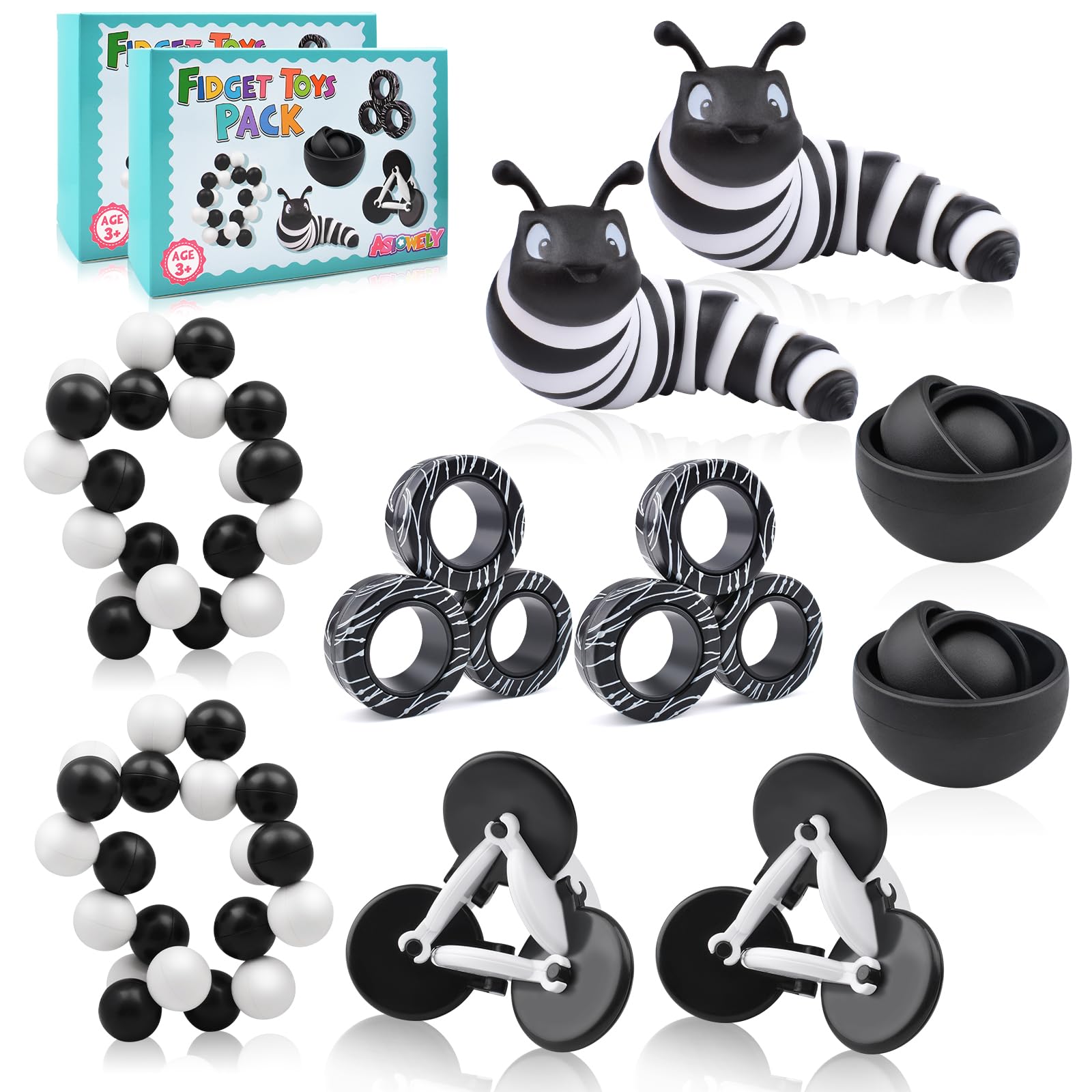 Fidget Spinner Adults Pack, Fidget Toys for Teens, 10PC Sensory Toys Set for Kids Autism, Easter Gift for Men Desk Toy Stress Relief Toys for ADHD