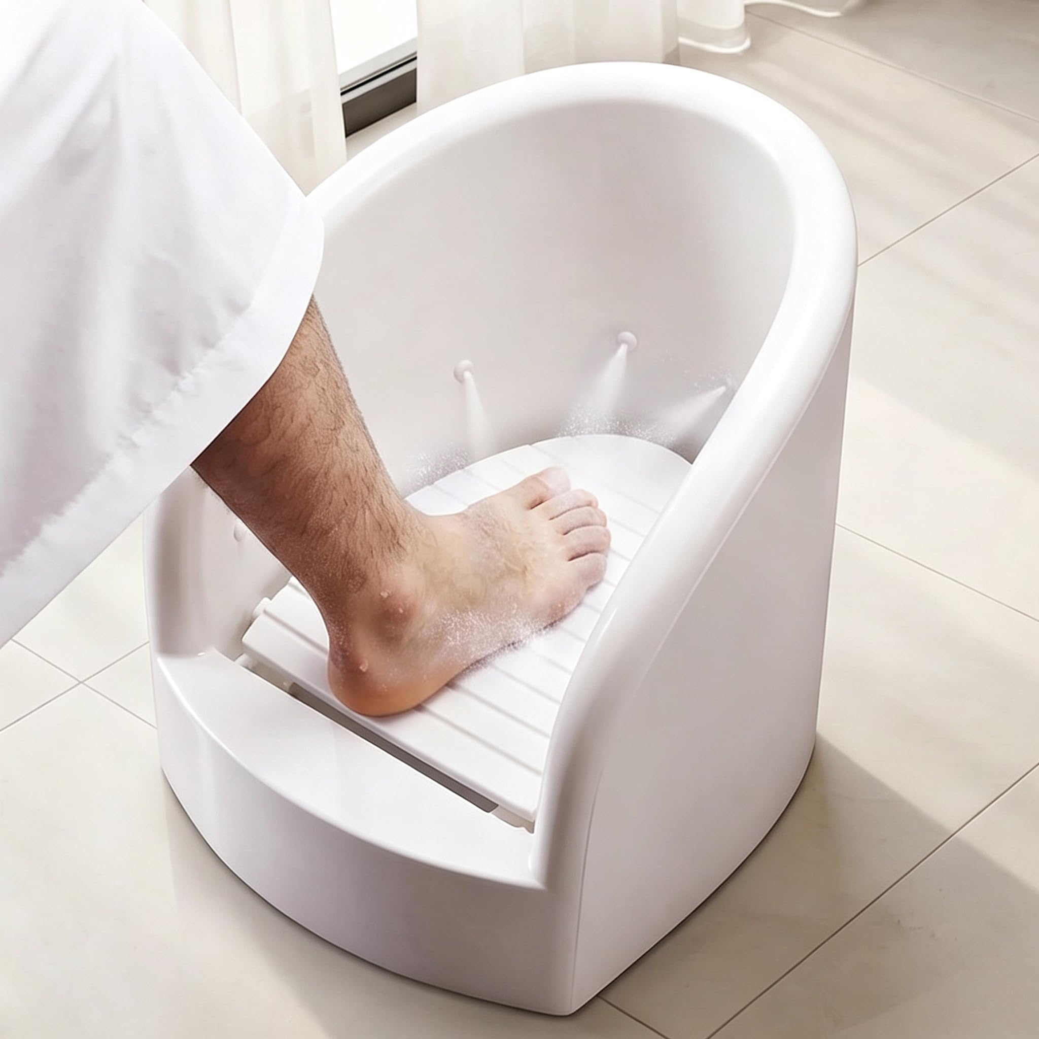 Lavapiedi Musulmano, Pediluvio A Getto A Pressione con Tubi di Ingresso/Uscita, Utensili per La Preghiera, Vasca per Pedicure, Resistente alle Alte Temperature Fino A 90°c, per Alleviare Lo