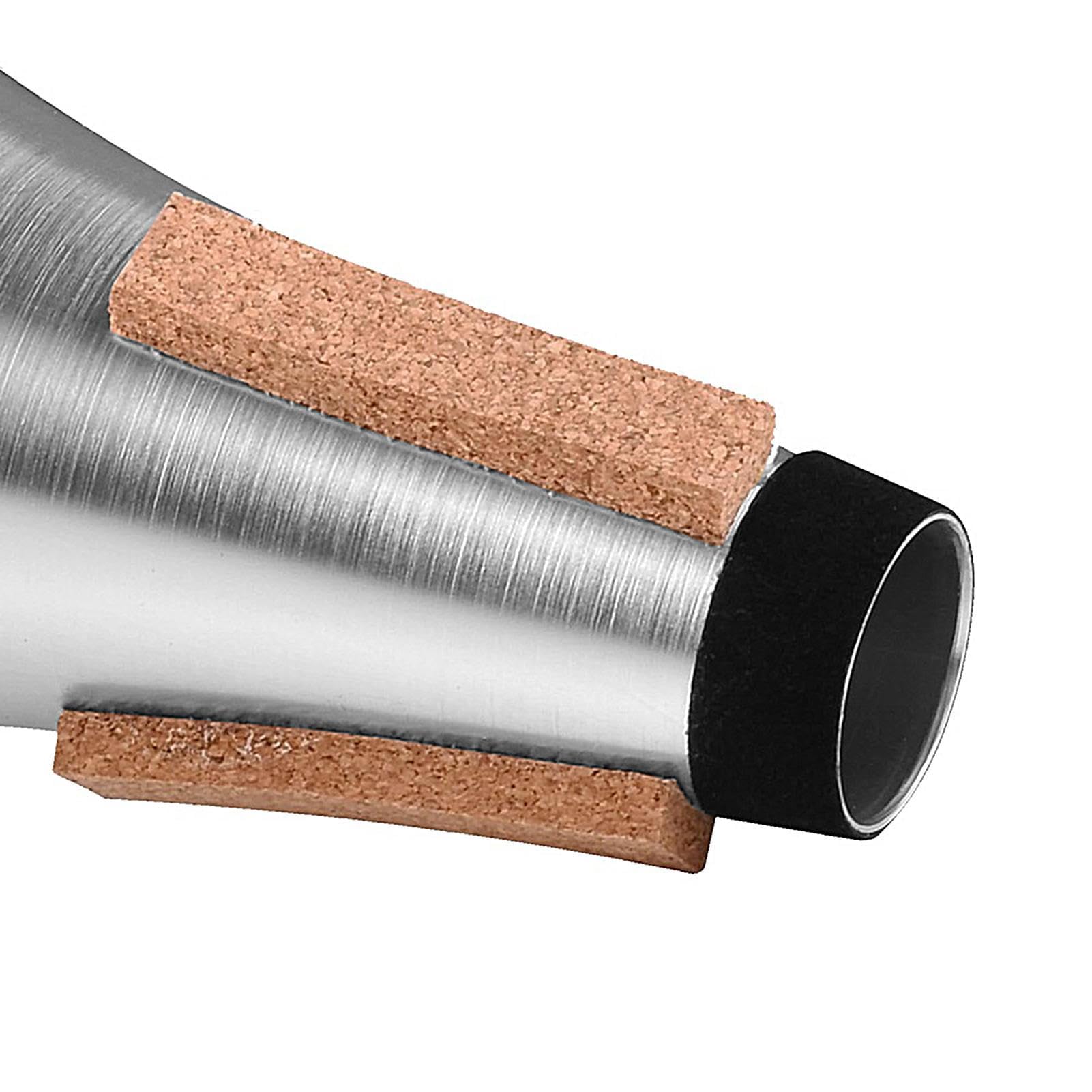 boiler Sourdine Droite pour Trompette, Silencieux en Aluminium Droit Classic Jazz avec Bouchon en Caoutchouc, Trompette pour la Maison, l'appartement, l'école, Le dortoir, Les Voyages