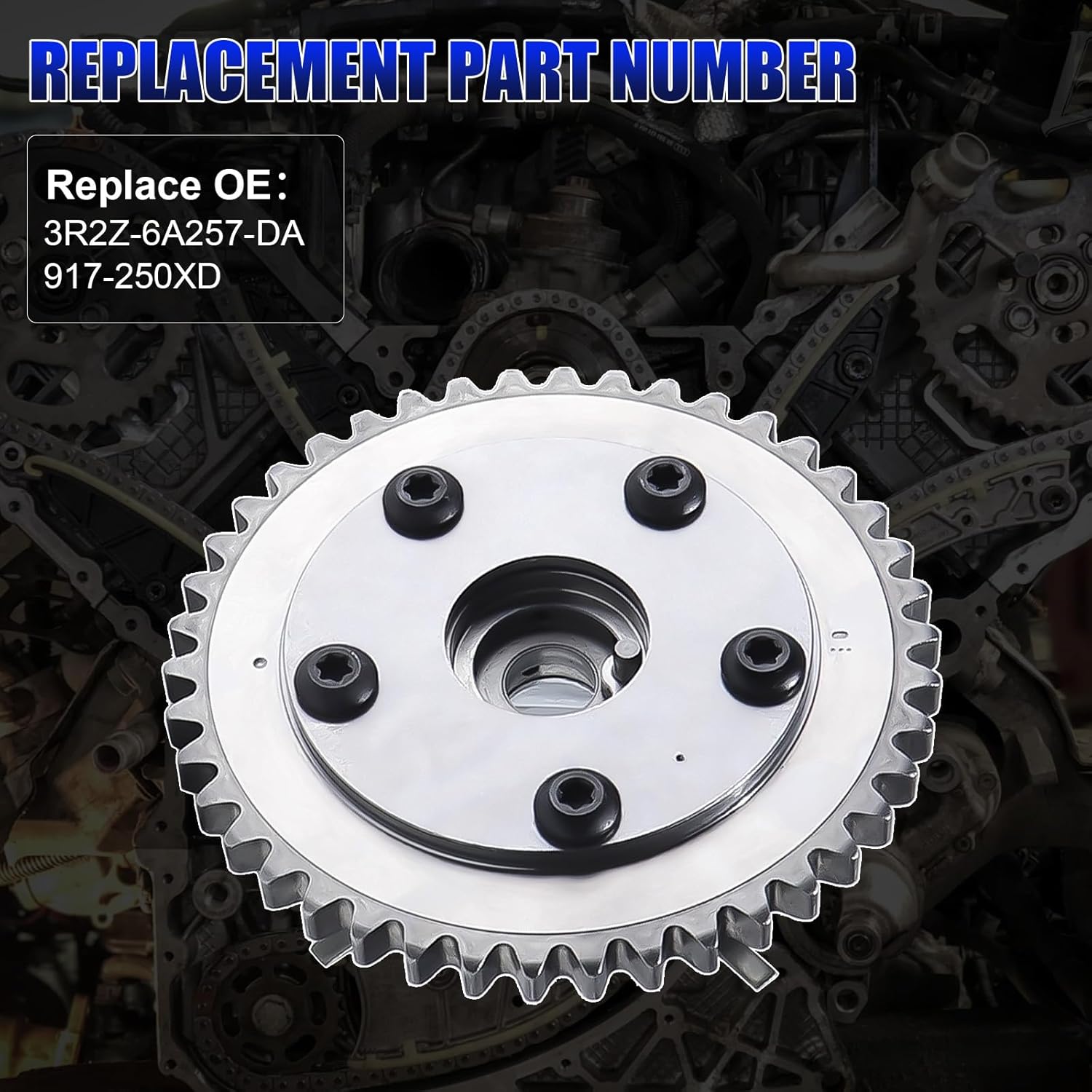 917-250XD Engine Variable Valve Timing (VVT) Sprocket Cam Phaser Gear Compatible with Ford Mercury Lincoln (4.6L/5.4L), Replace# 3R2Z-6A257-DA