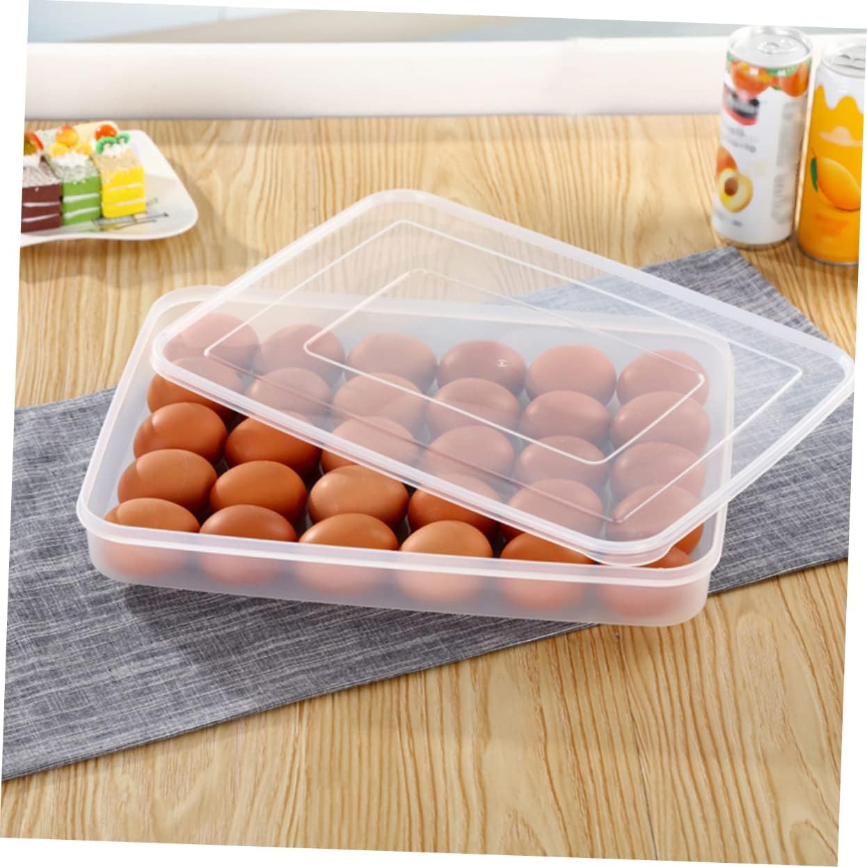 3pcs 30 Egg Tray with Lid Bandejas para Comida Egg Storage Container Food Trays Egg Holder Containers for Food Fridge Egg Container Refrigerator Egg Carton White (Whitex3pcs mediumx3pcs)