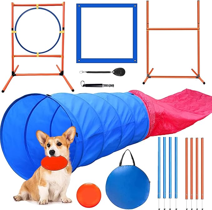Kvittra Dog Agility Training Equipment Set, Dog Agility