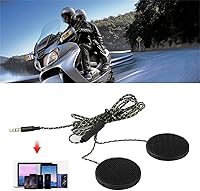 Vista 4 de Auriculares para casco, auriculares de motocicleta de 0.138 in, con reducción de ruido, altavoces de apoyo para llamadas de manos para teléfono