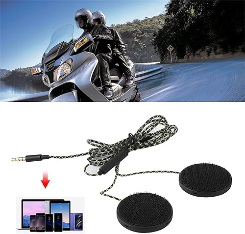 Miniatura 4 de Auriculares para casco, auriculares de motocicleta de 0.138 in, con reducción de ruido, altavoces de apoyo para llamadas de manos para teléfono