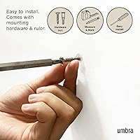 Vista 6 de Umbra Perchero de Pared Abatible Flip con 8 Ganchos – Almacenamiento Moderno que Ahorra Espacio para Sombreros, Chaquetas, Bolsas, Entrada