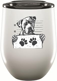 Gift for Staffordshire Bull Dog Pet Lovers Show Your Love for Man s Best Friend 12oz Wine Tumbler Cup