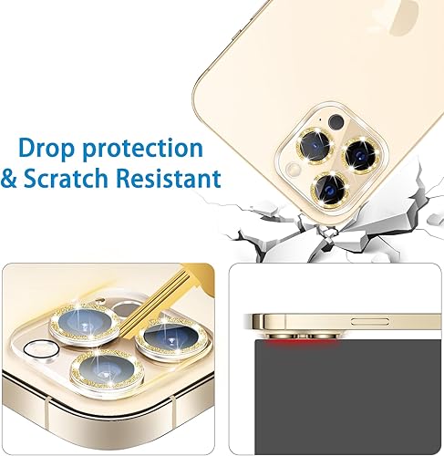 Miniatura 100 de 3 Pack Tempered Glass Camera Lens Protector for iPhone 12 6.1", Ultra HD, 9H Hardness, Anti-Scratch, Case Friendly, Easy to Install