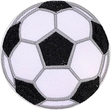 EMBROBOF Classic Soccer Ball Patch 3.5 inches, Cool Soccer Ball Iron On Patch Embroidered Iron On Sport Patches for Backpacks