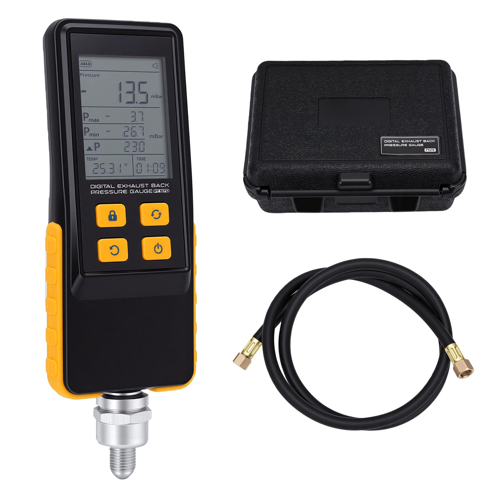 Marhynchus Abgasgegendruckprüfer, Abgasdrucktester 500 Bis 2000 MBar, 2,8