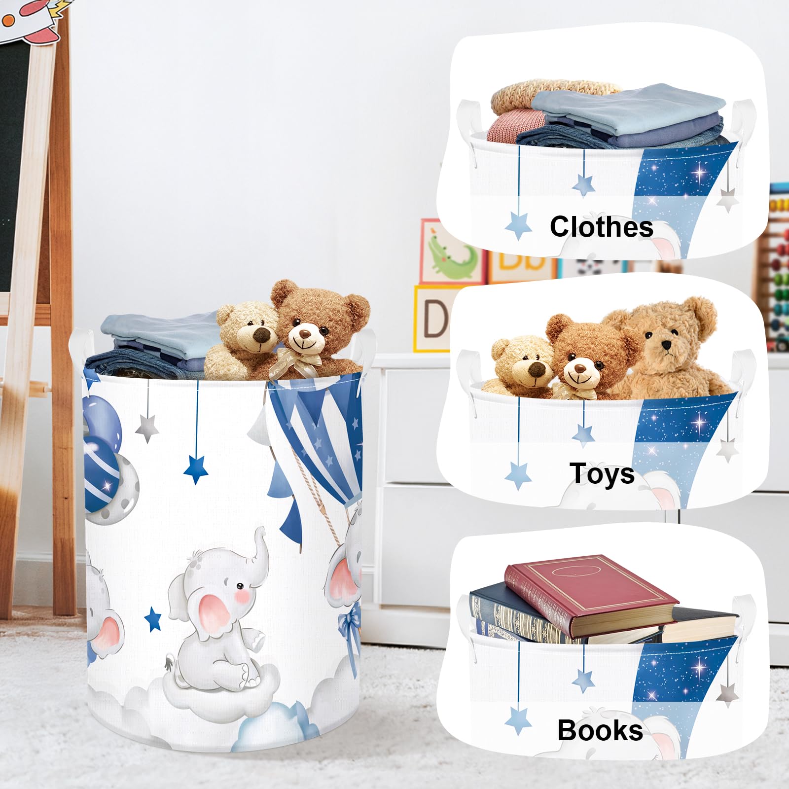 Cestos Para Juguetes Crane Baby Cesta De Almacenamiento De