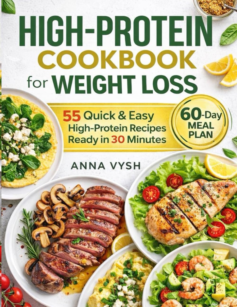 High-Protein Made Simple: 55 Quick & Easy 5-Ingredient Recipes for Rapid Muscle Growth and Weight Loss: The Visual Step-by-Step High Protein Cookbook ... Macro Info and 4 Exclusive Cooking Bonuses      Paperback – February 21, 2026