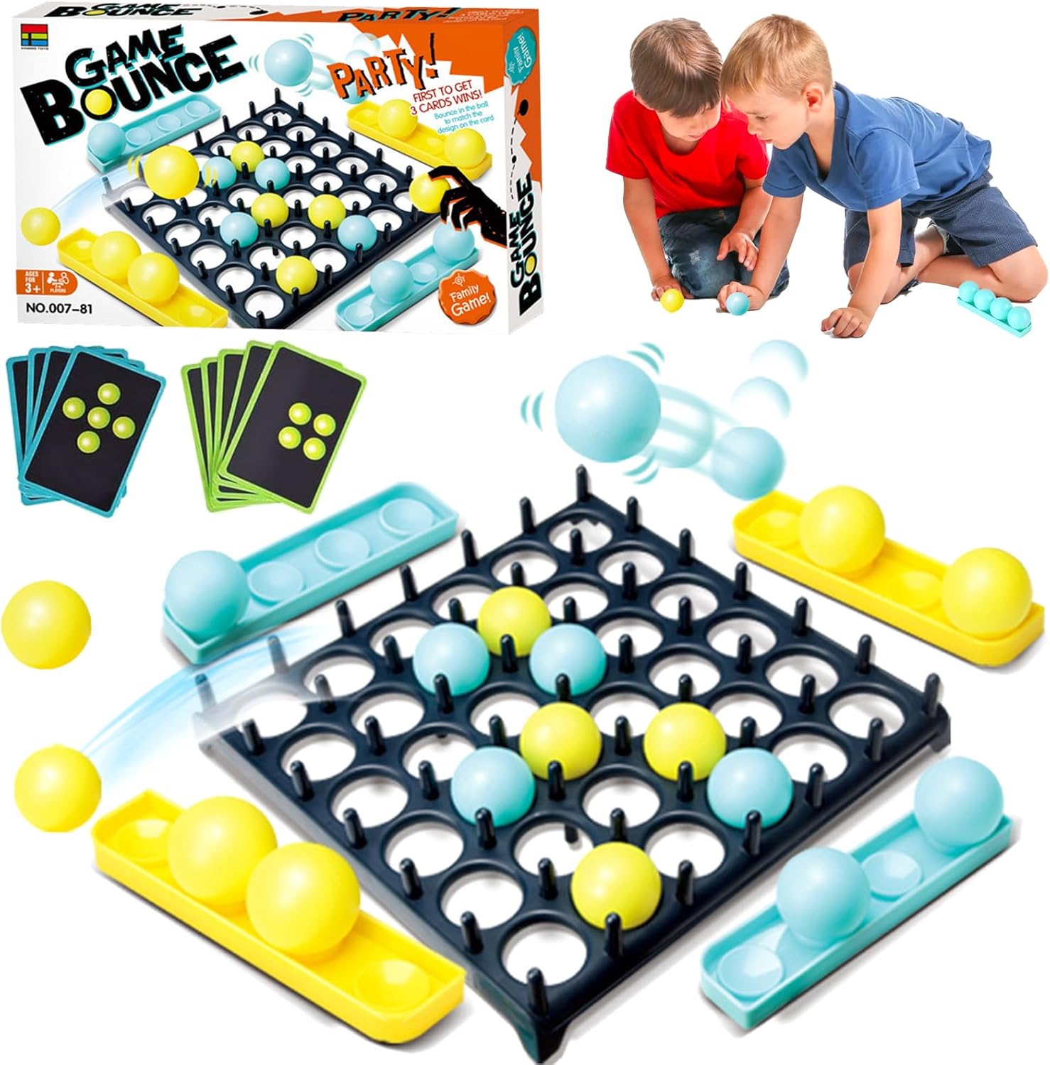 Carlerait Bounce Ball Party Game, Bounce Family Party Game Connect Balls Board Games Desktop