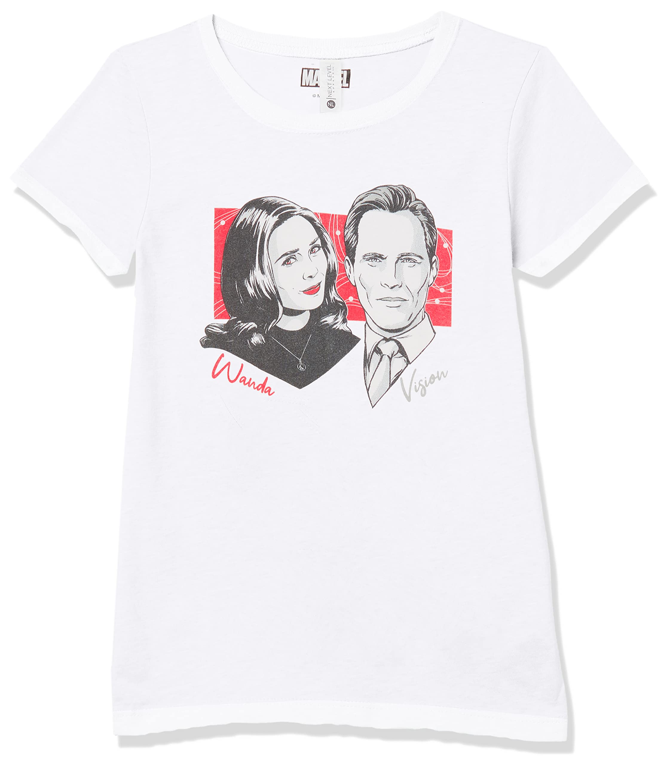 T-shirt Marvel WandaVision imprimé décalé rétro haut blanc XS