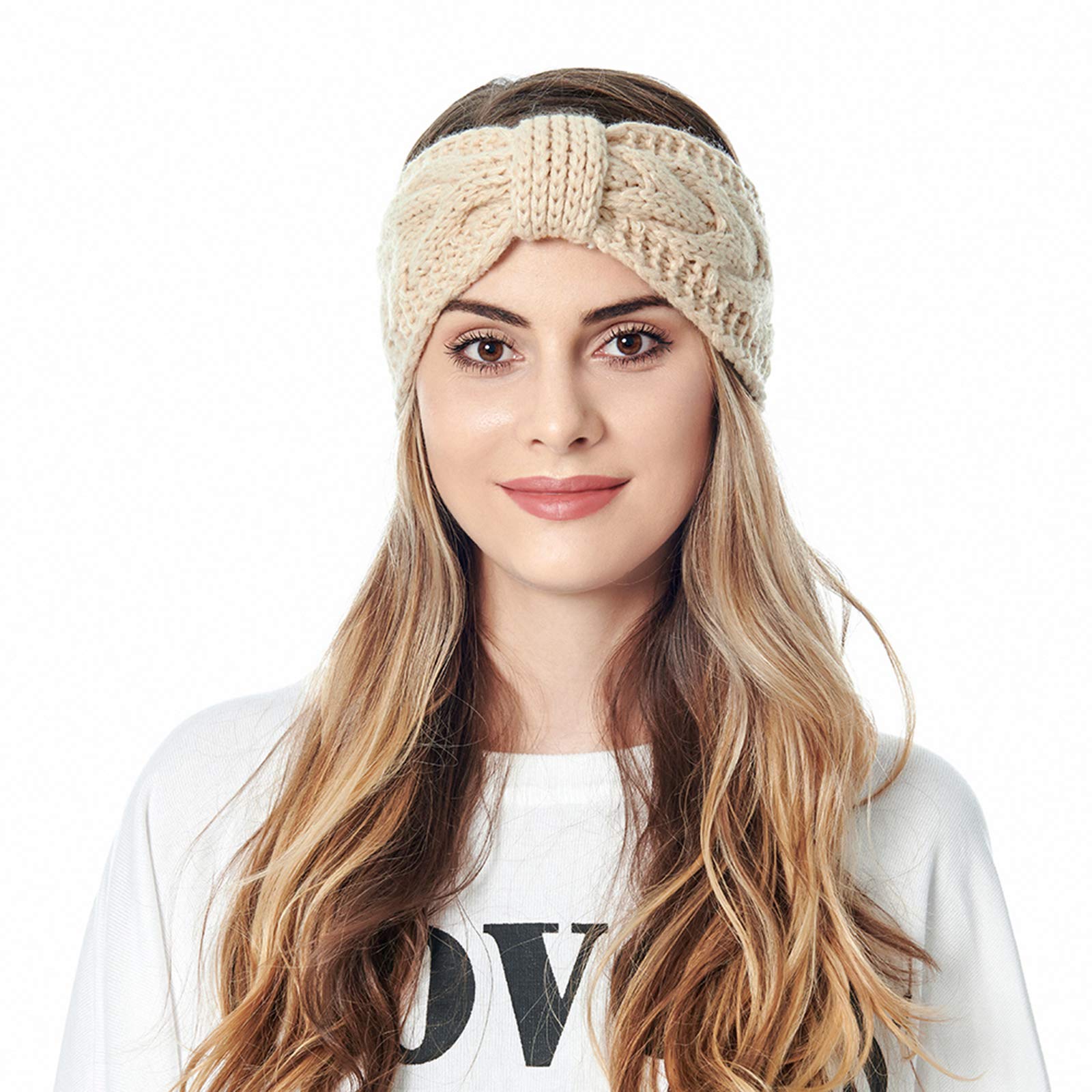Amazon.com: Muryobao 2 Pack Women Winter Warm Headband Fuzzy 