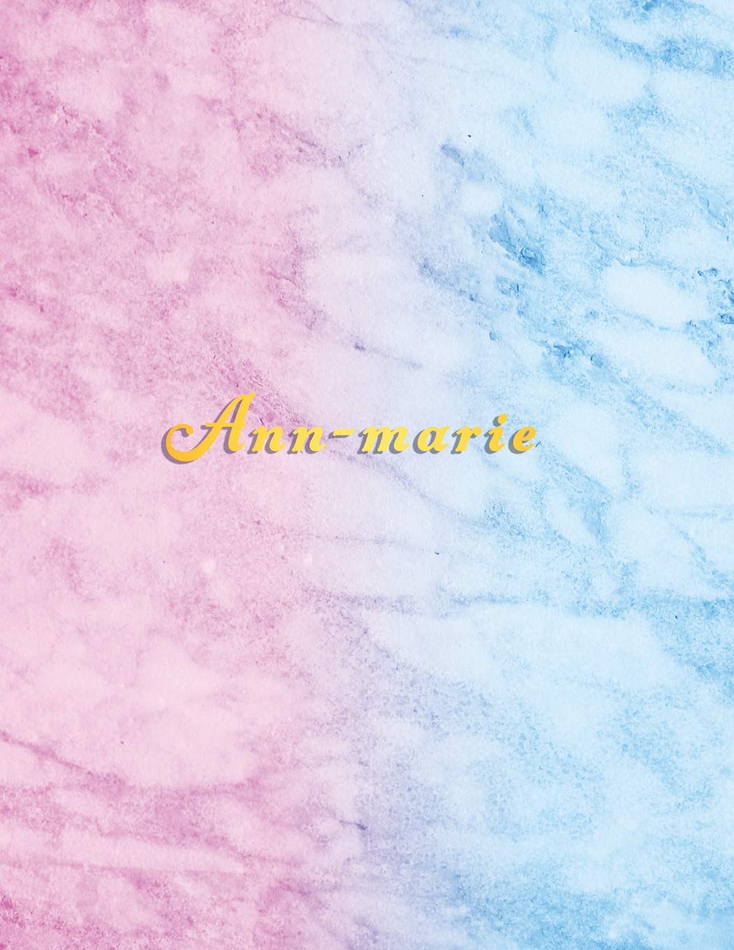 Ann-Marie: Personalised college lined journals for girls Standard ruled size composition books for school