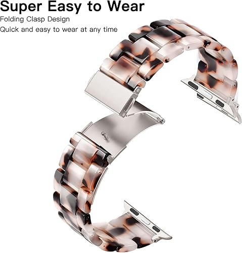 Miniatura 3 de Correa de resina para correas de Apple Watch de 1.654 pulgadas, 1.614 pulgadas, 1.575 pulgadas, 1.496 pulgadas, correas para Apple Watch para mujer