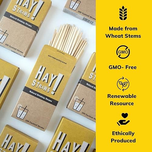 Miniatura 4 de HAY Straws Pajitas naturales para beber a diferencia de las pajitas de papel y las pajitas de agave las pajitas no se empapan ni se derriten las