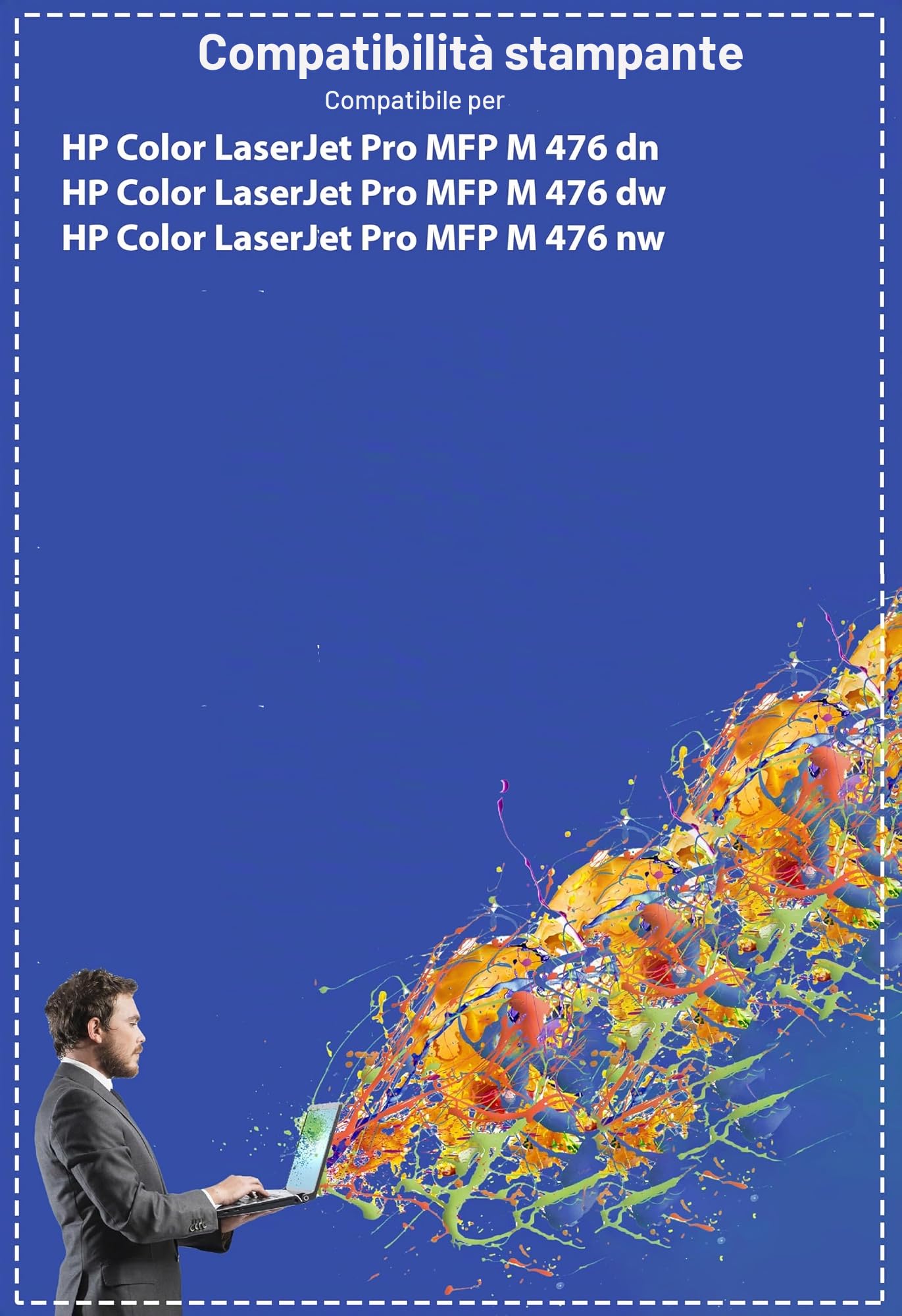312A 312X XL Compatibile con Toner HP Color LaserJet Pro MFP M476dn MFP M476dw MFP M476nw per HP CF380X CF381A CF382A CF383A CF380A CF381X CF382X CF383X Set Nero, Magenta, Giallo, Ciano