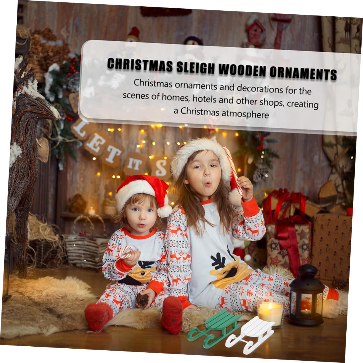 3 Juegos Mini Trineo Navideño Trineo Colgante De Navidad Mini Arboles De Navidad De Nieve De Navidad Decoraciones De Cumpleaños De Invierno Decoración De Madera 3 Piezas * 3