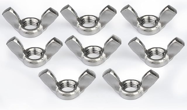 Nutmanel 14pcs M10 Wing nuts Stainless Steel Butterfly screw Nuts for DIY