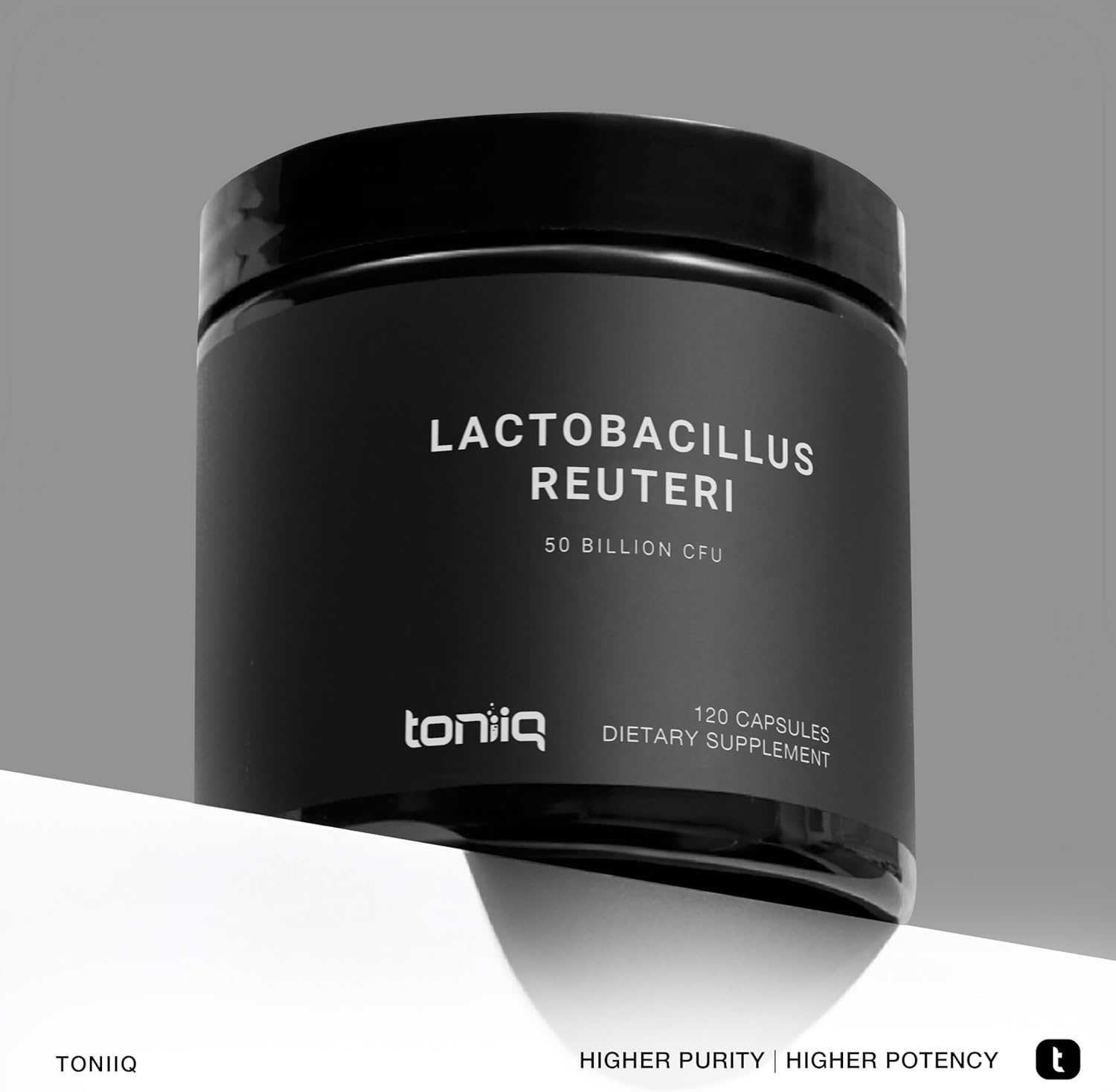 Toniiq 50 Billion CFU Lactobacillus Reuteri Probiotic 50mg per Serving - L Reuteri Probiotics - Highest CFU Count Lactobacillus Reuteri Probiotic - 120 Vegetarian Capsules - 120 Servings