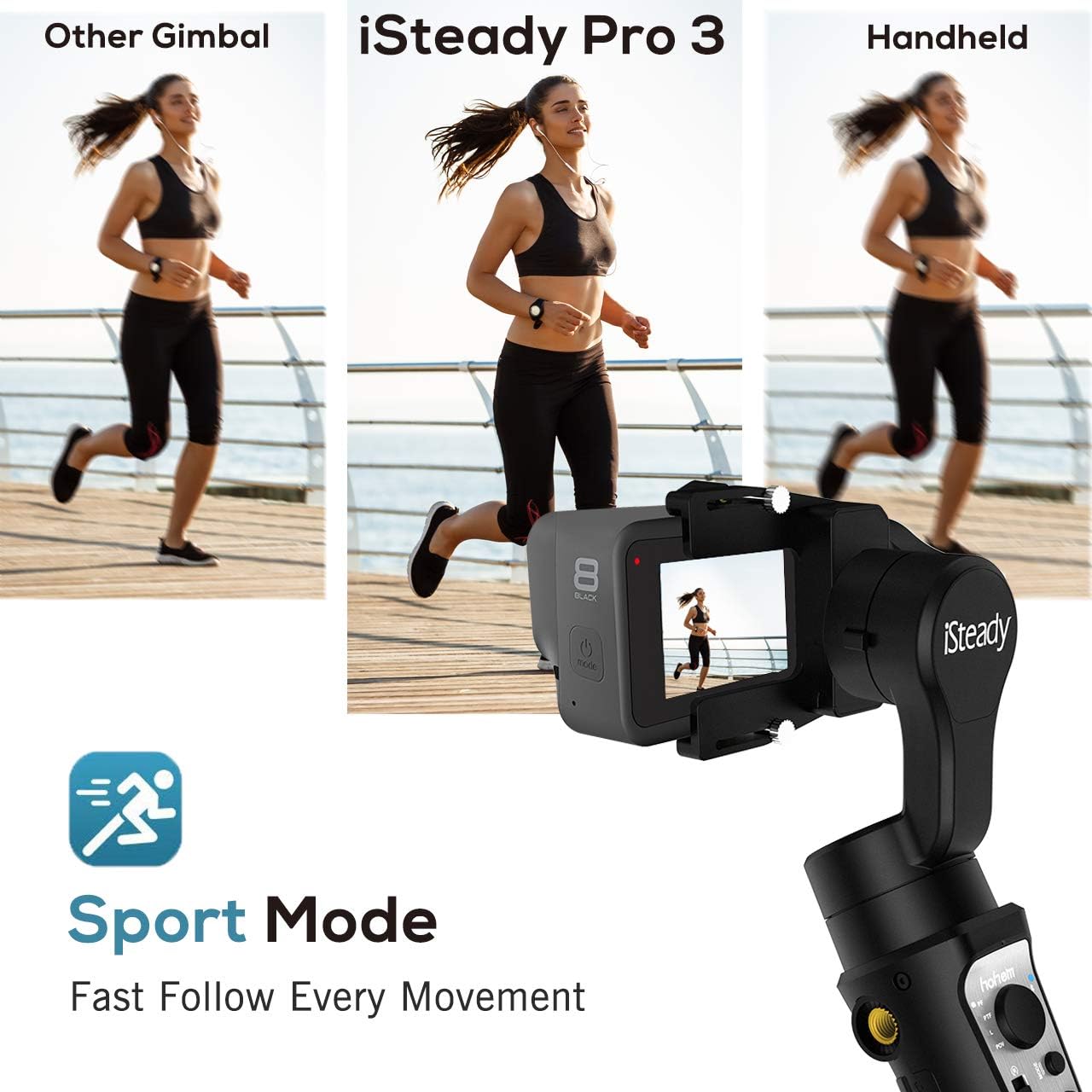 Prоduсt Dеаl 3-Axis Handheld Gimbal Stabilizer for GoPro 8 Action Camera, Splash Proof Wireless Control Gimbal Tripod Stick for Gopro 8/7/6/5/4, Osmo Action,SJ CAM,YI Cam,Sony RX0 – Hohem iSteady Pro3