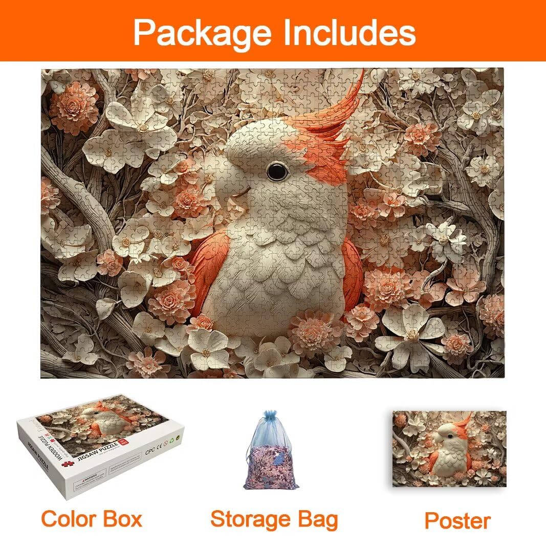 Puzzle 1000 Piezas, Puzzle Pájaro, Rompecabezas Adultos, Regalo Mujer -8201