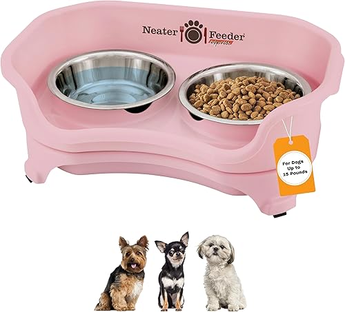 Miniatura 33 de Neater Feeder Express - Cuencos elevados a prueba de desorden para gatos, estación de alimentación antiderrames, platos de acero inoxidable para