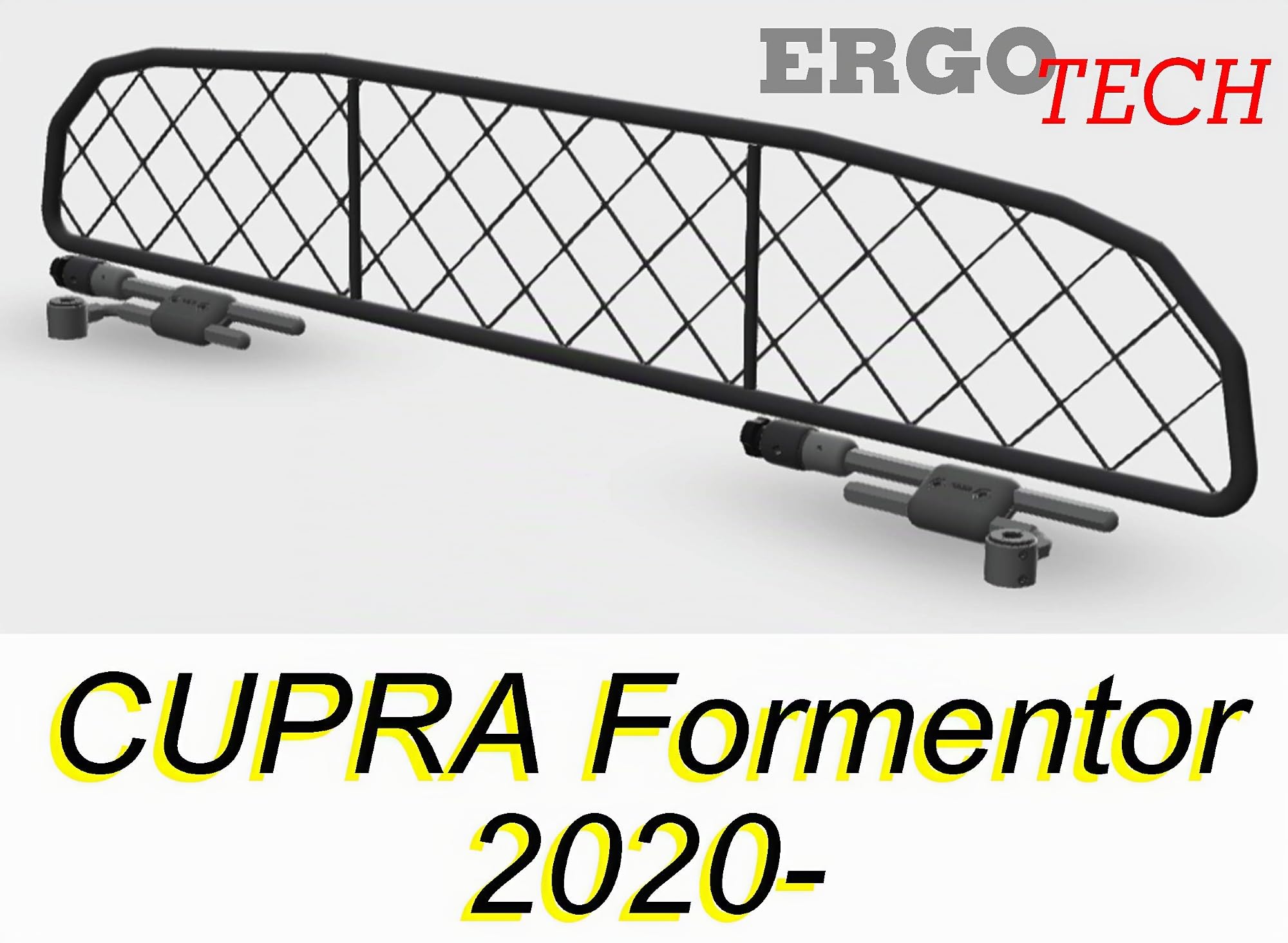 ERGOTECH Divisorio Griglia Rete Divisoria per Cupra Formentor, RDA65-HXXS8, per Trasporto Cani e Bagagli