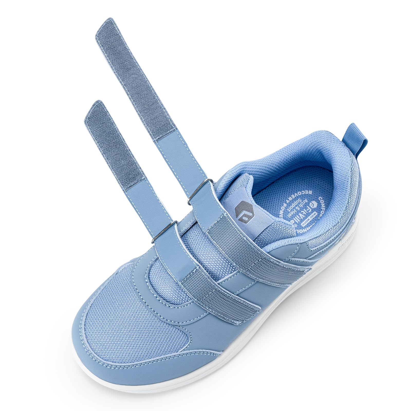 FitVille Schuhe Damen Extra Weit Senioren Walkingschuhe mit Klettverschluss EasyTop StrapEase V6