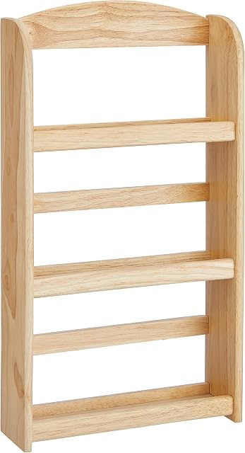 apollo THE HOUSEWARES BRAND 3-Tier Spice Rack - Holds Up To 15 Spice Jars - Free Standing -Hevea Wood - Size 44x24.5x7.5cm