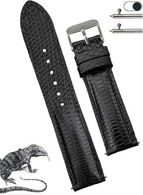 vinacreations Handmade Leather Watch Band Men Quick Release Premium Stingray Leather Watch Strap Replacement Stainless Steel Buckle Bespoke 18mm 19mm 20mm 21mm 22mm 24mm