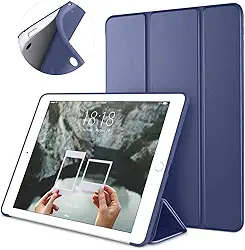DTTO Capa macia sólida para iPad Mini123, para Apple iPad Mini 1 (2012), iPad Mini 2 (2013), iPad Mini 3 (2014), Azul marinho