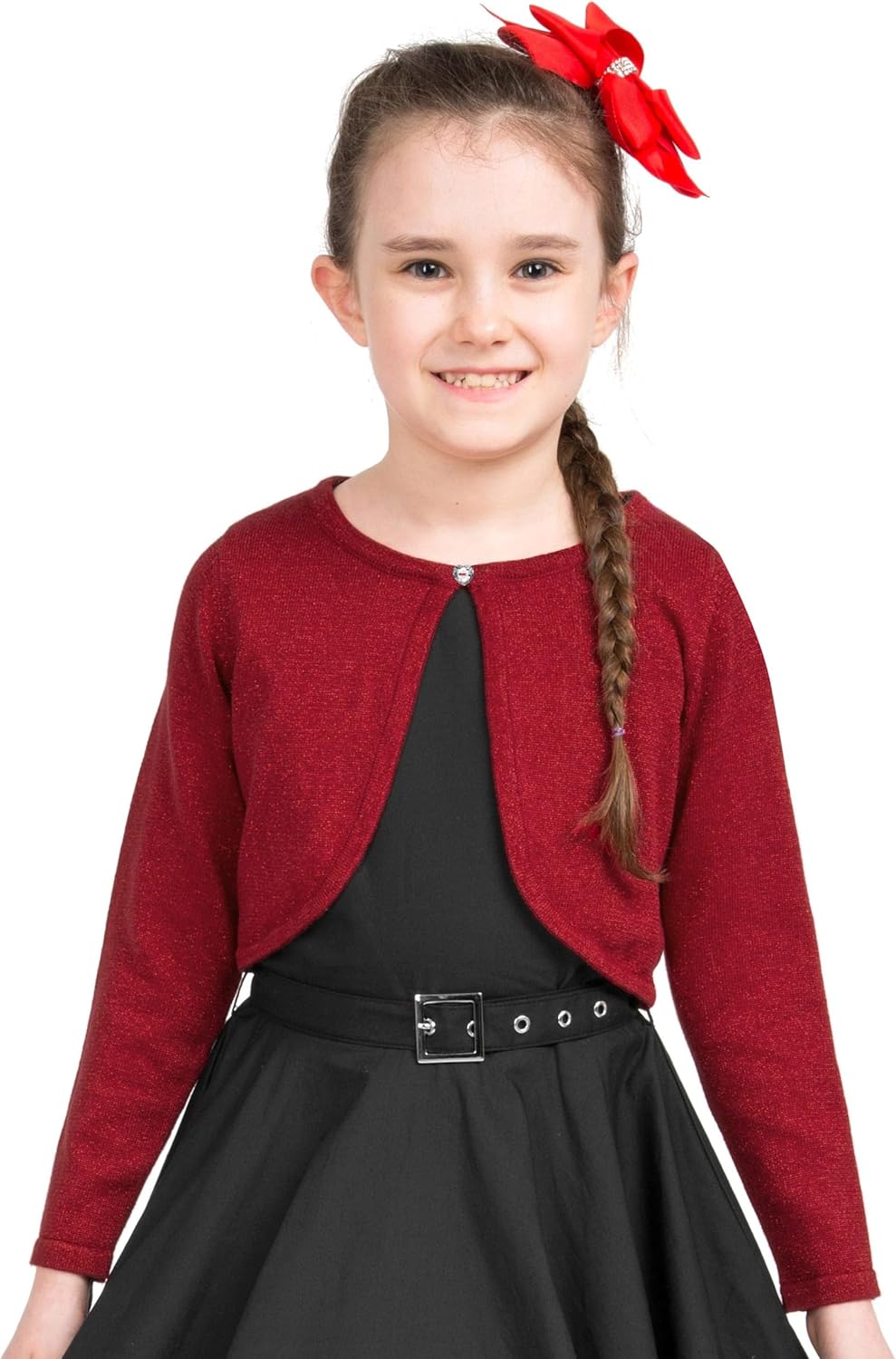 BlackButterfly Kids Long Sleeve Sparkle Cardigan Childrens Girls Shrug - Image 2