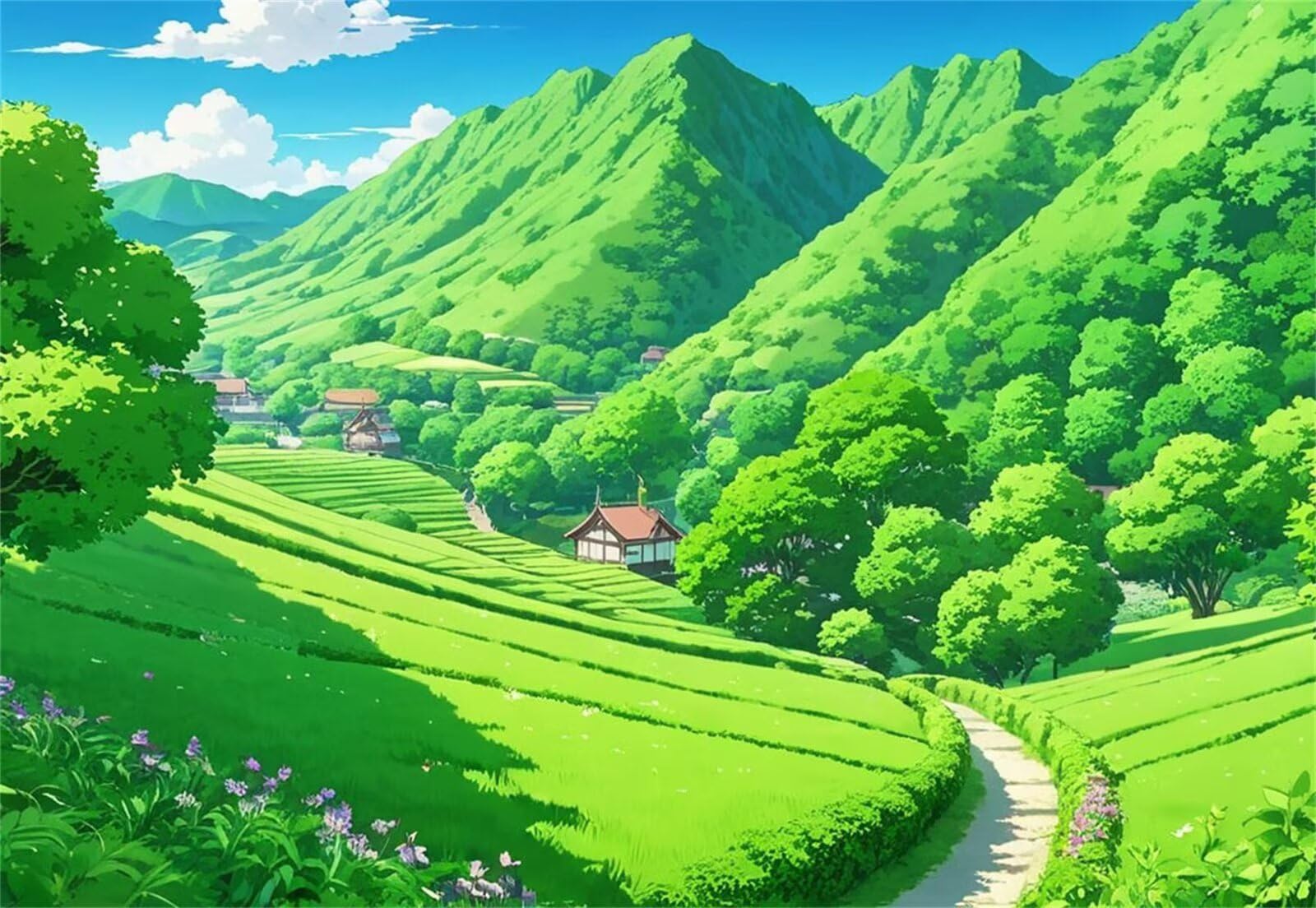 Puzzle 2000 pezzi per Adulti Città di Green Mountain, 100x70cm Puzzle Impossibile e Difficili, Puzzles Decorativo per Soggiorno e Camera, Idea Regalo per Amanti dei Puzzle