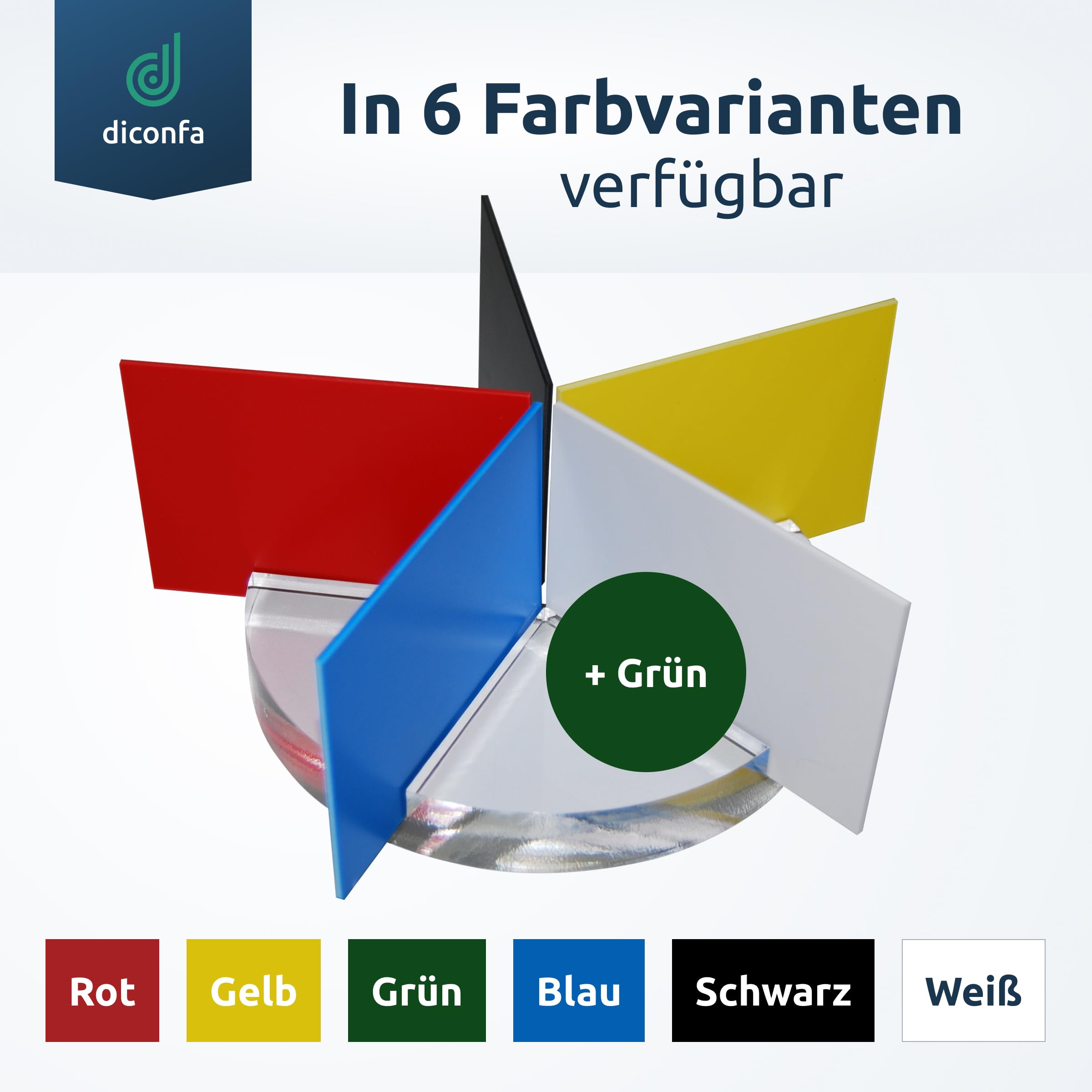 diconfa Kunststoffplatte PS AUSWAHL - weiß, 500x1000x2mm, 2Stück | Polystyrol - DICKE 0,5 bis 3mm - 100x100mm bis 500x1000mm - FARBE+ MENGE WÄHLEN - Basteln Modellbau Heimwerk Schilder