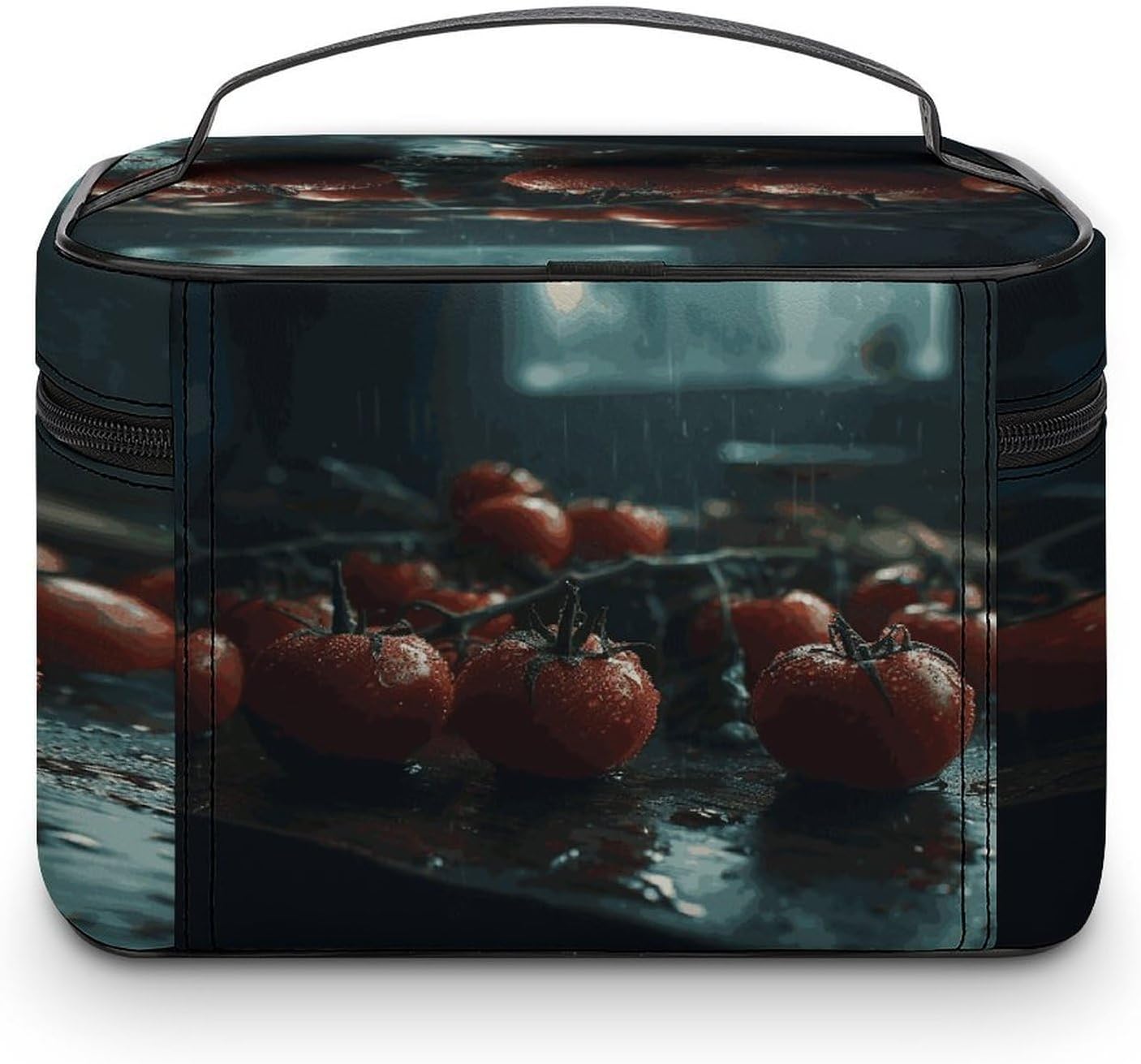 Water The Tomatoes Travel Makeup Bags Large Capacity Cosmetic Bag for Women Portable Makeup Artist Organizer Bags Waterproof Make Up Bag Lightweight Hand-held Makeup Case image 3