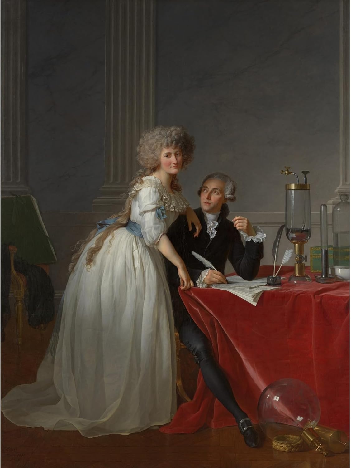 ArtDirect Antoine Laurent Lavoisier and Marie Anne Lavoisier (1788) Art Print Giclee Poster by Jacques Louis David - Ready to Frame, Sizes 7x10, 10x14, 15x20, 24x32, 36x48 and 45x60 In