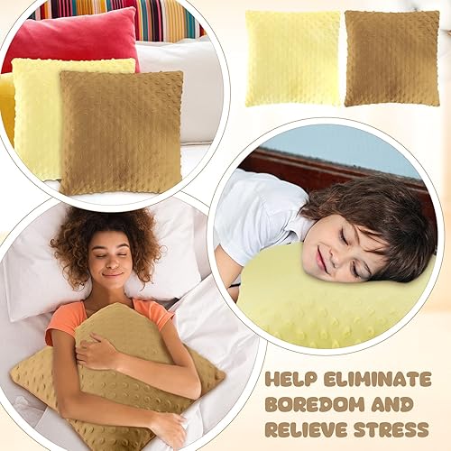Miniatura 3 de Kigley Paquete de 2 almohadas vibratorias sensoriales para niños y adultos, masaje activado por presión, 12 x 12 pulgadas, con protuberancias de